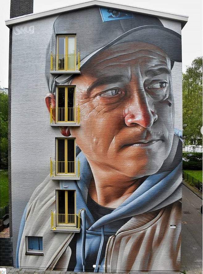 Graffiti de Smug em Amsterdam, Para o projeto #ifwallscouldspeak. Foto de @nogreywalls