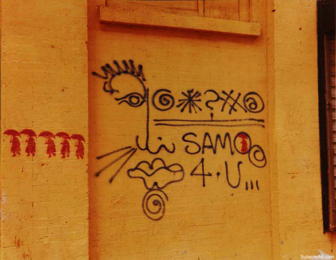 Graffiti SAMO de Jean-Michel Basquiat nos anos 80, Estados Unidos (6)