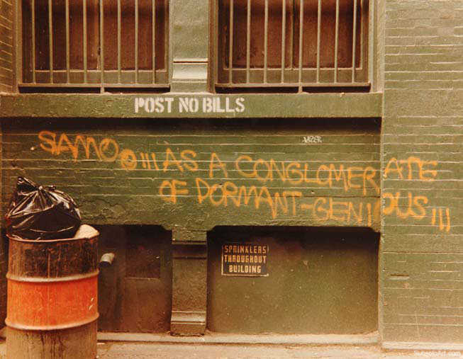 Graffiti SAMO de Jean-Michel Basquiat nos anos 80, Estados Unidos (8)