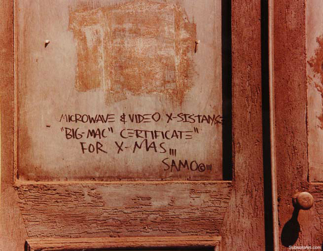 Graffiti SAMO de Jean-Michel Basquiat nos anos 80, Estados Unidos (9)