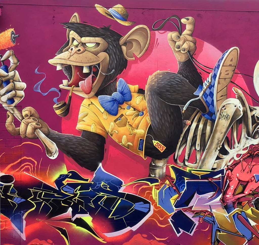 Graffiti mural Abys Osmoz - França (3)