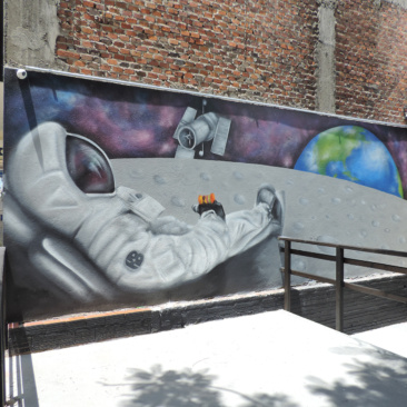 Graffiti Astronauta - Hubble Burguer Santa Maria RS