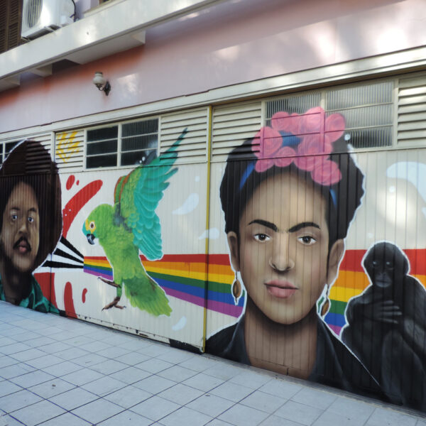 Graffiti Frida Khalo e Tim Maia- Grafiteiro Cauê Toledo - Santa Maria - RS